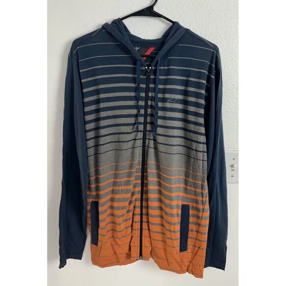 Alpinestars Zip Up Hoodie Long Sleeve Navy Size M New - Picture 3 of 7